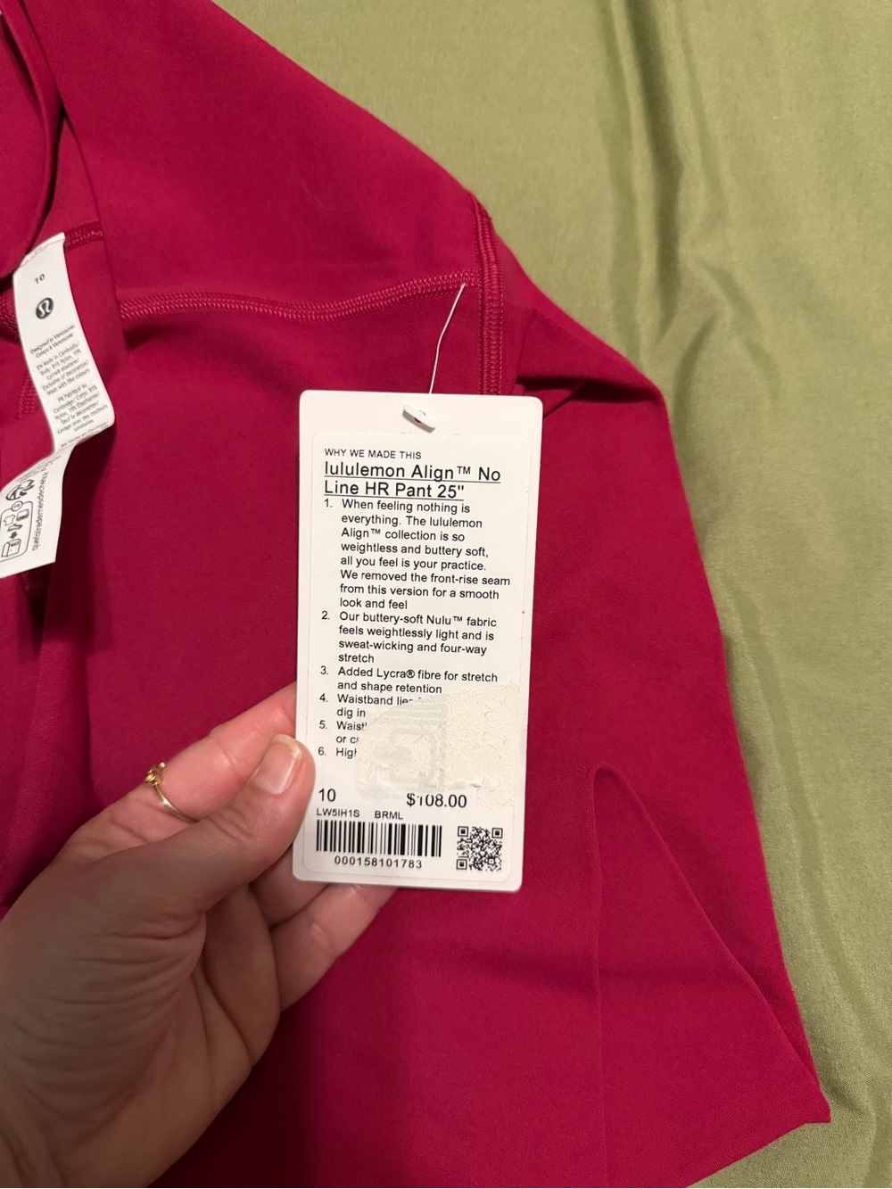 lululemon athletica Align No Line High-Rise Leggings — Berry Rumble 25in. - Picture 4 of 5